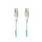 Monoprice OM3 Fiber Optic Cable - Reverse Polarity LC/LC Uniboot  UL  50/125 Type  10GB  Aqua  1m  Corning 43103 - alternate 2